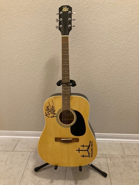 Aaron Watson Signed Guitar & Stand